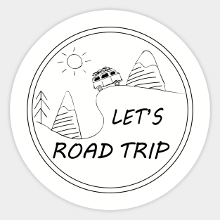 Funny Camper Van road trip design Sticker